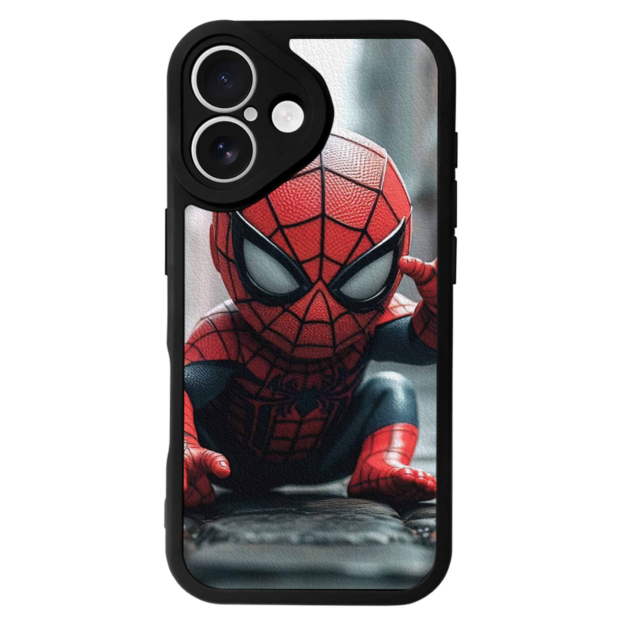 Spider Man スパイダーマン 【iPhone 16シリーズ対応】シリコンスマホケース（レザー調） 材質：シリコン